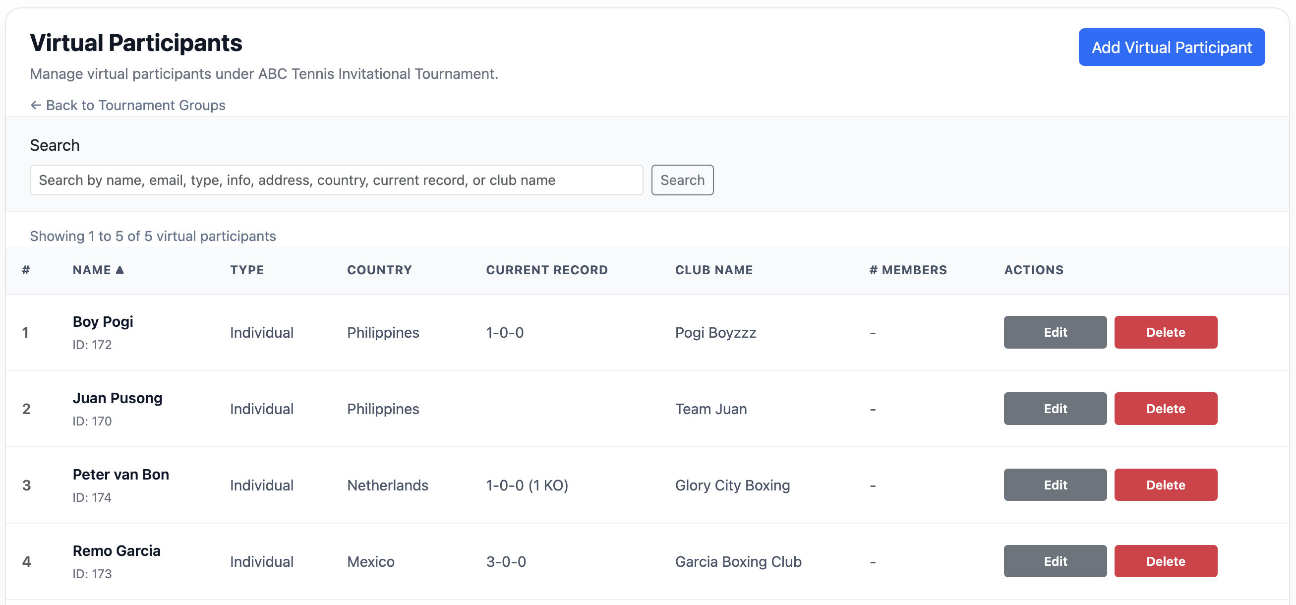 Sports League